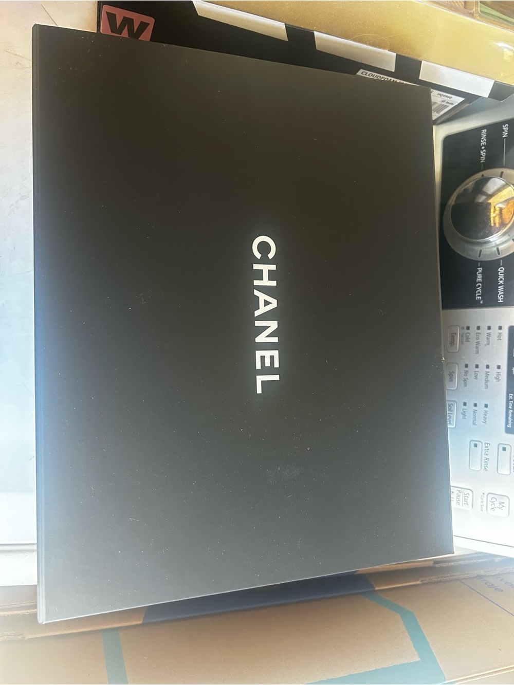 CHANEL Black and White Logo Box